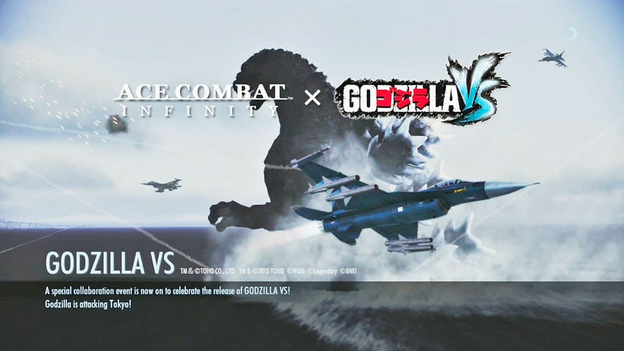 Ace Combat Infinity x Godzilla loading=