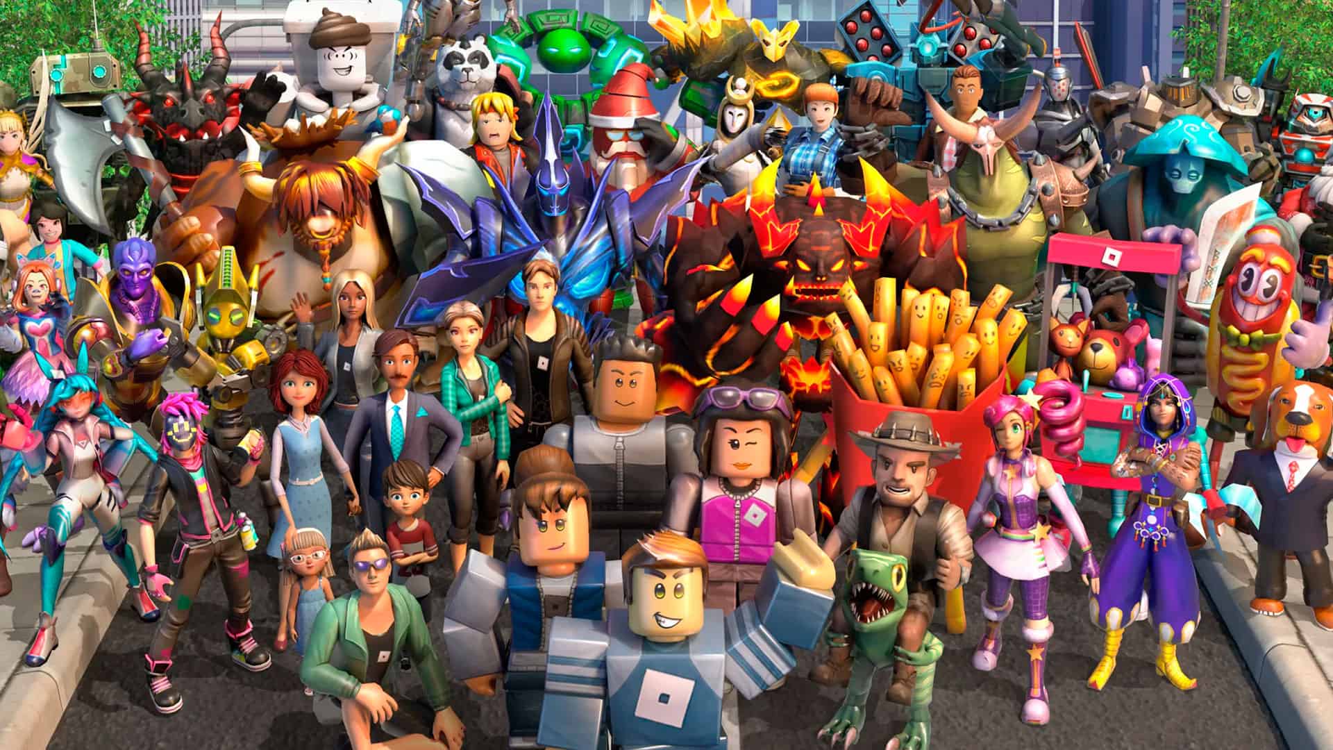 Promotional image of Roblox and Roblox characters