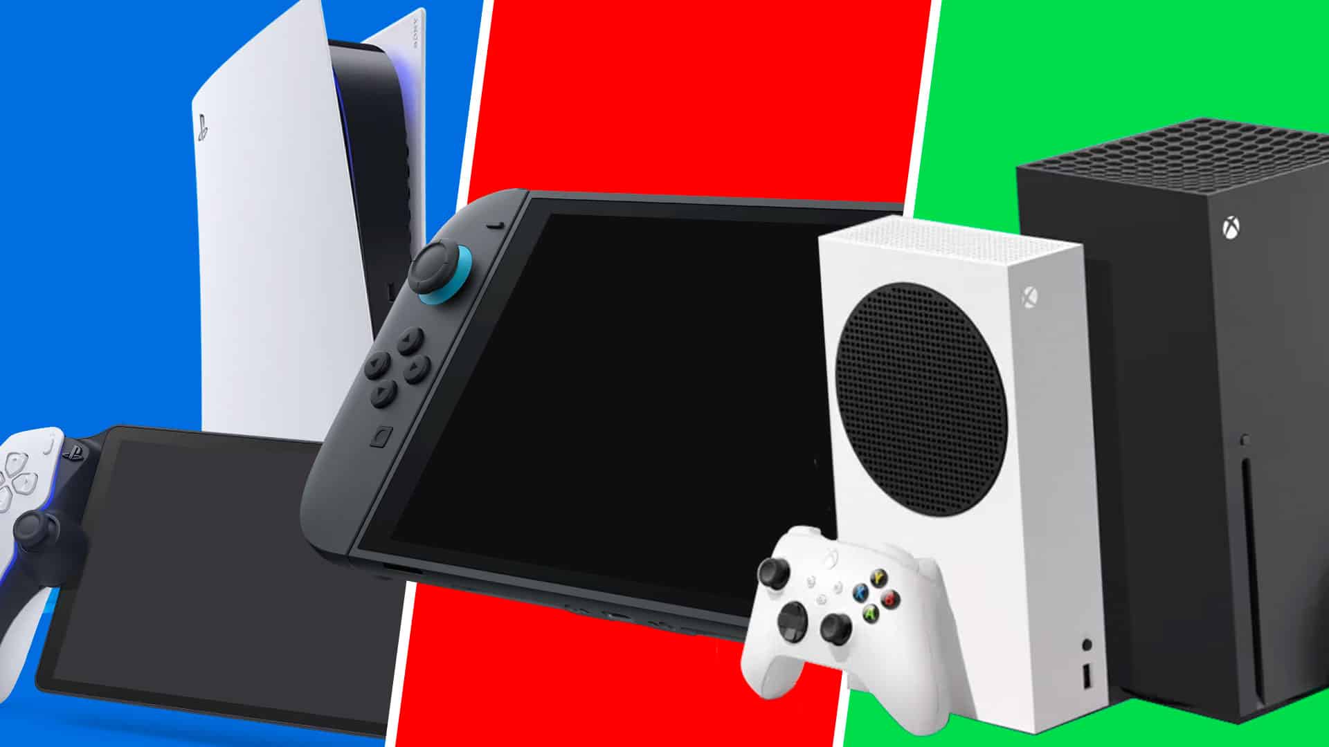 Picture of PS5, Switch 2, and Xbox Series consoles