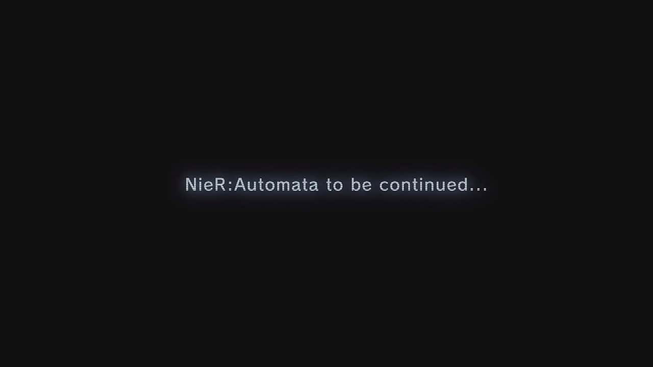 'NieR: Automata to be continued...' message from the 9th anniversary celebration video