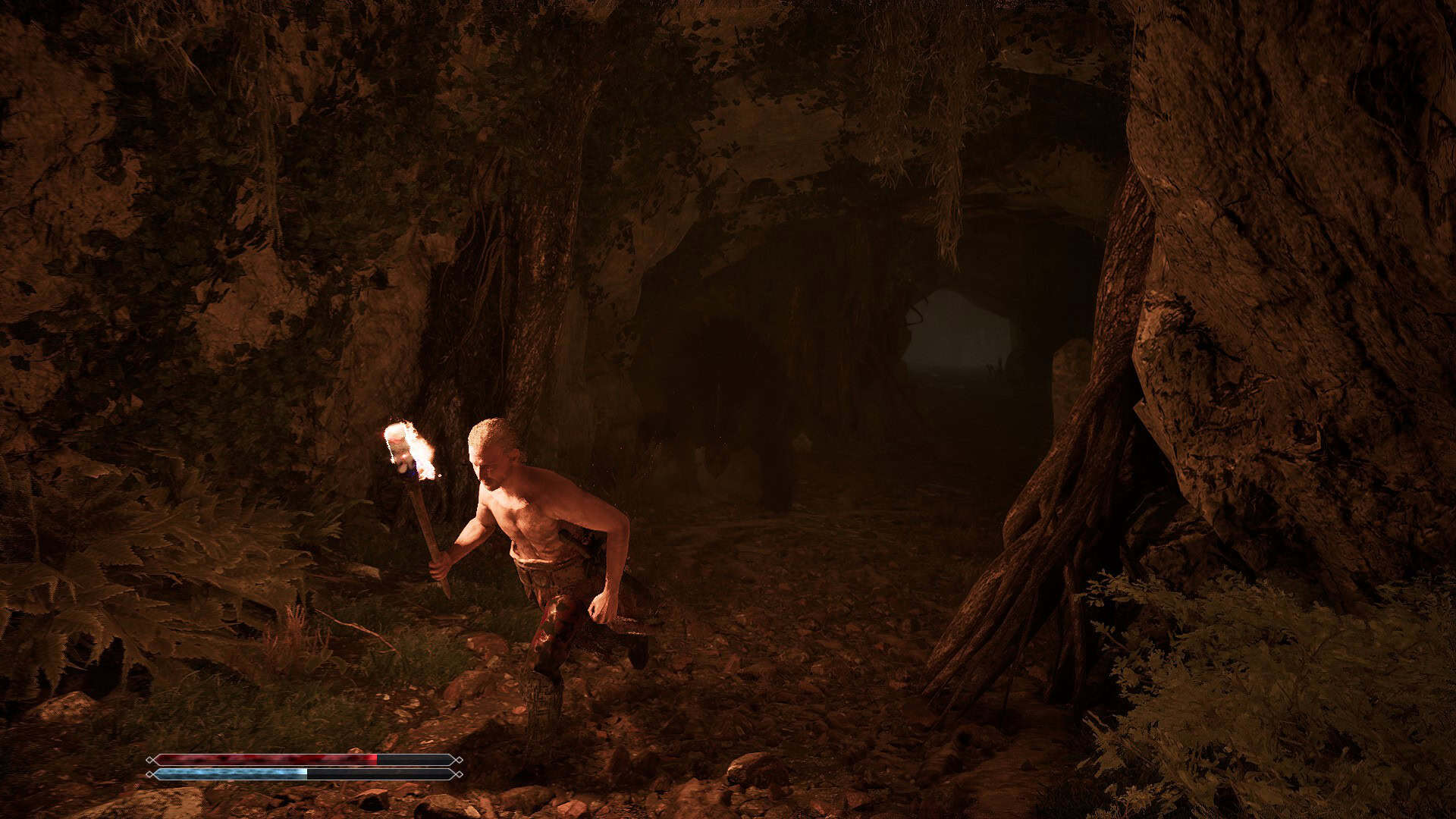A shadowbeast in a cave in Gothic Remake