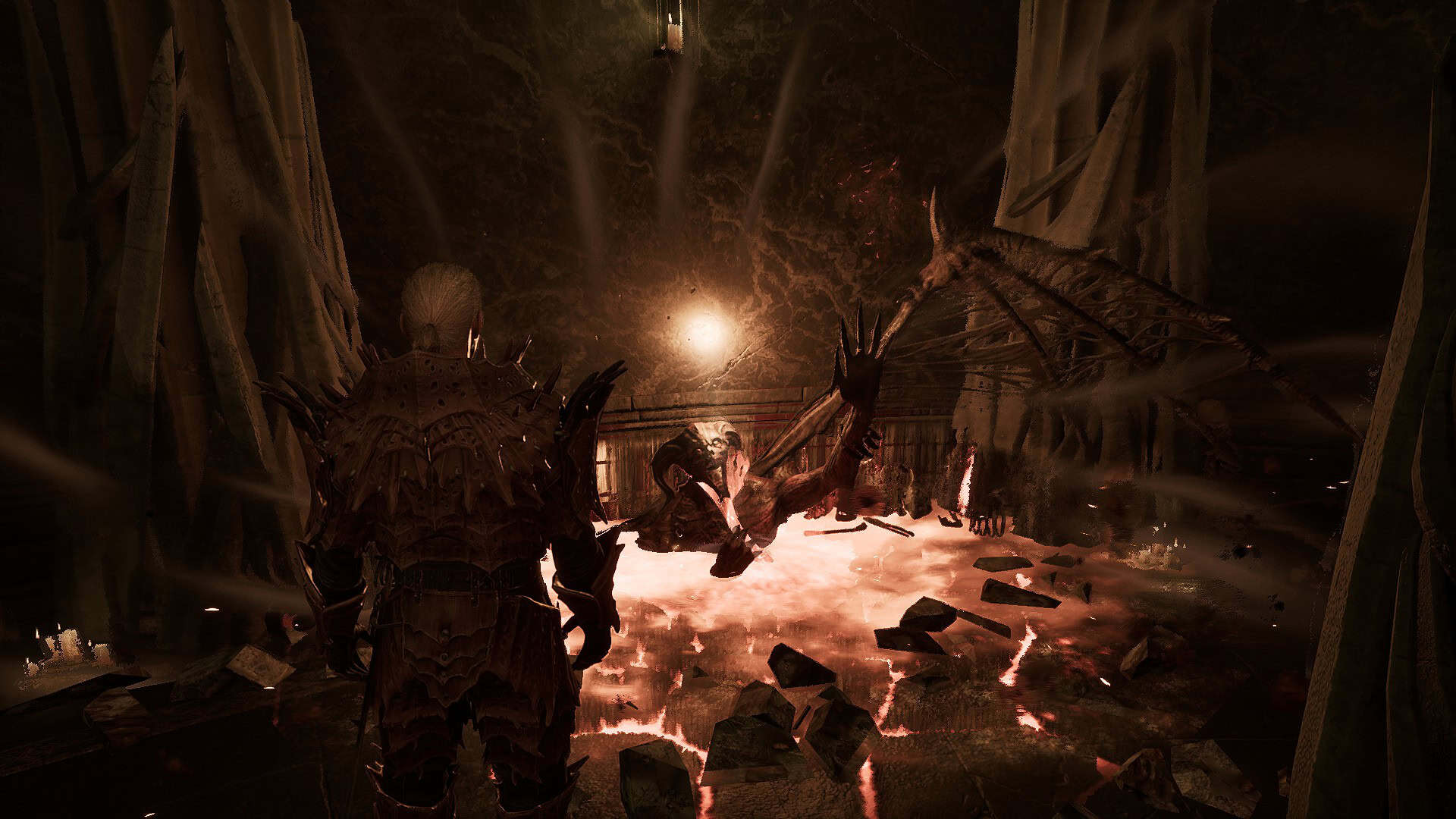 A demon getting dragged back to hell