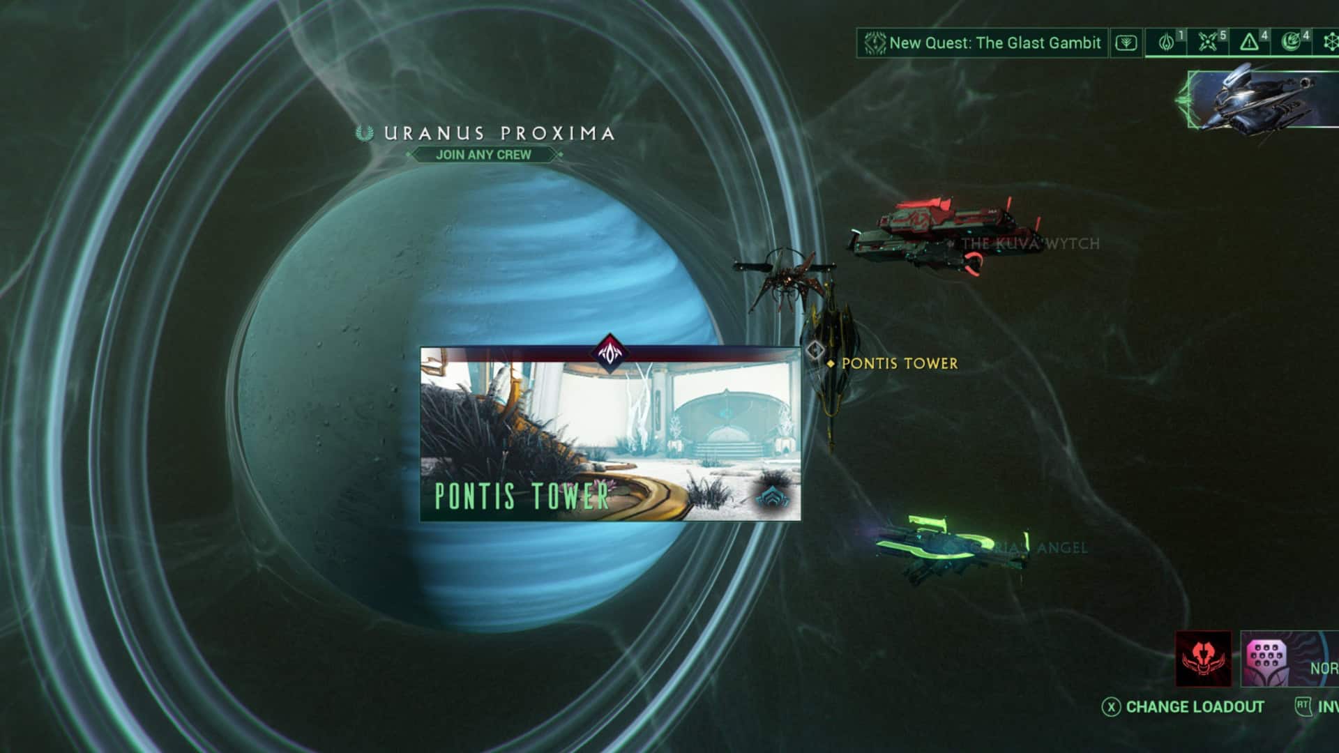 Warframe Uranus Proxima map