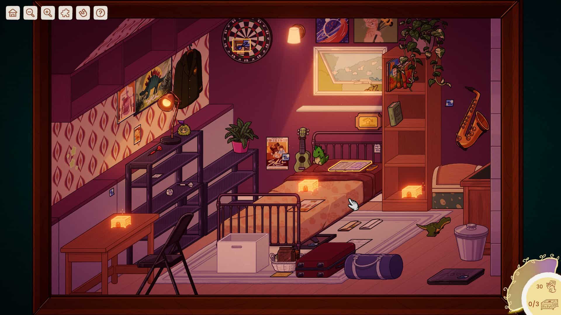 A screenshot of a bedroom in Momento.