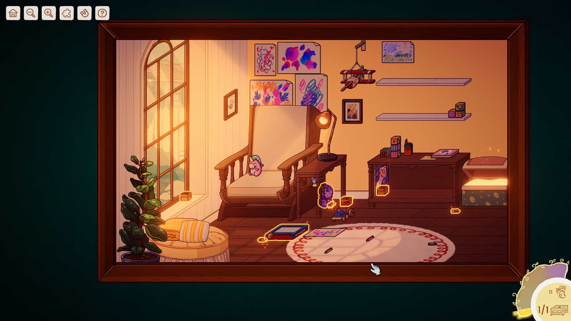 A screenshot of a baby's bedroom in Momento