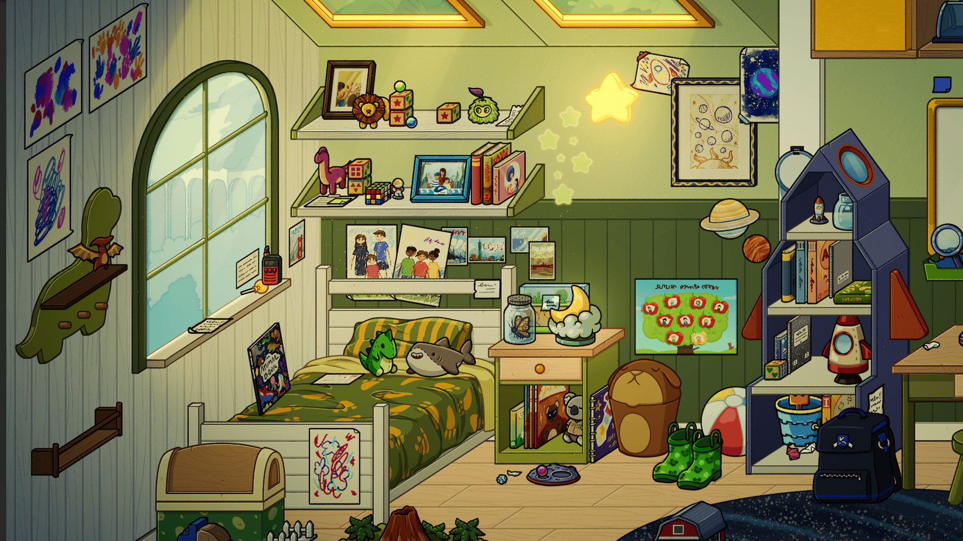 A screenshot of a child's room in Momento