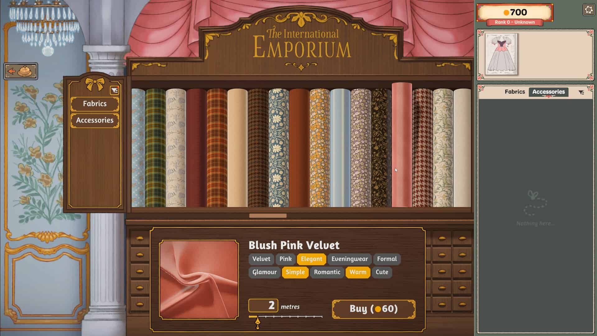 New fabrics dressmaker