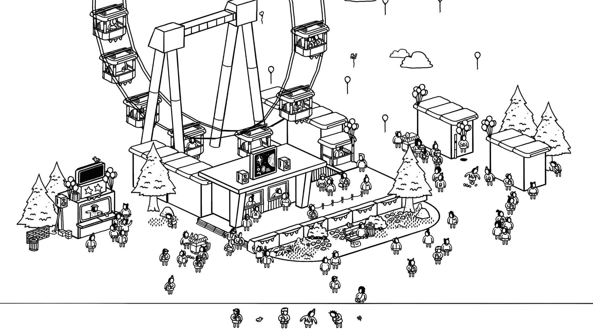 Ferris Wheel and other fair activities in Hidden Folks 2