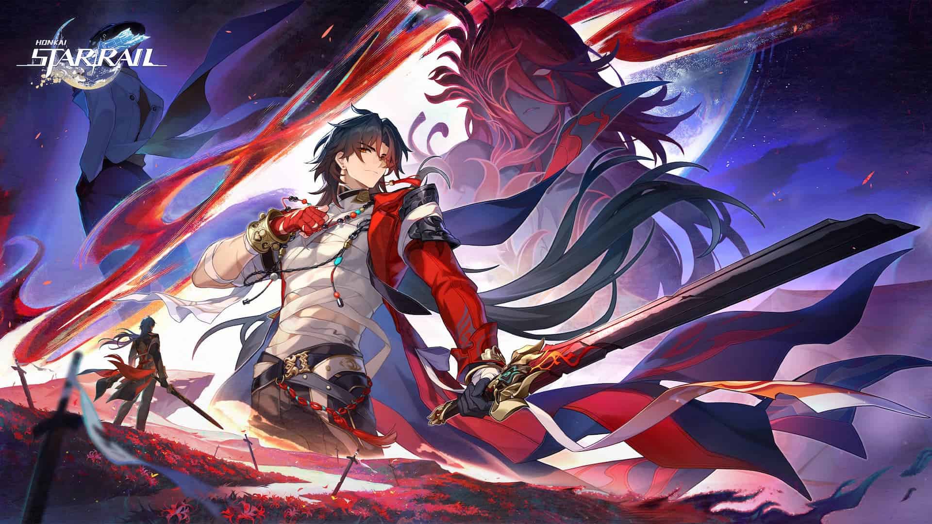 Promotional art for Honkai: Star Rail Mortenax Blade banner event