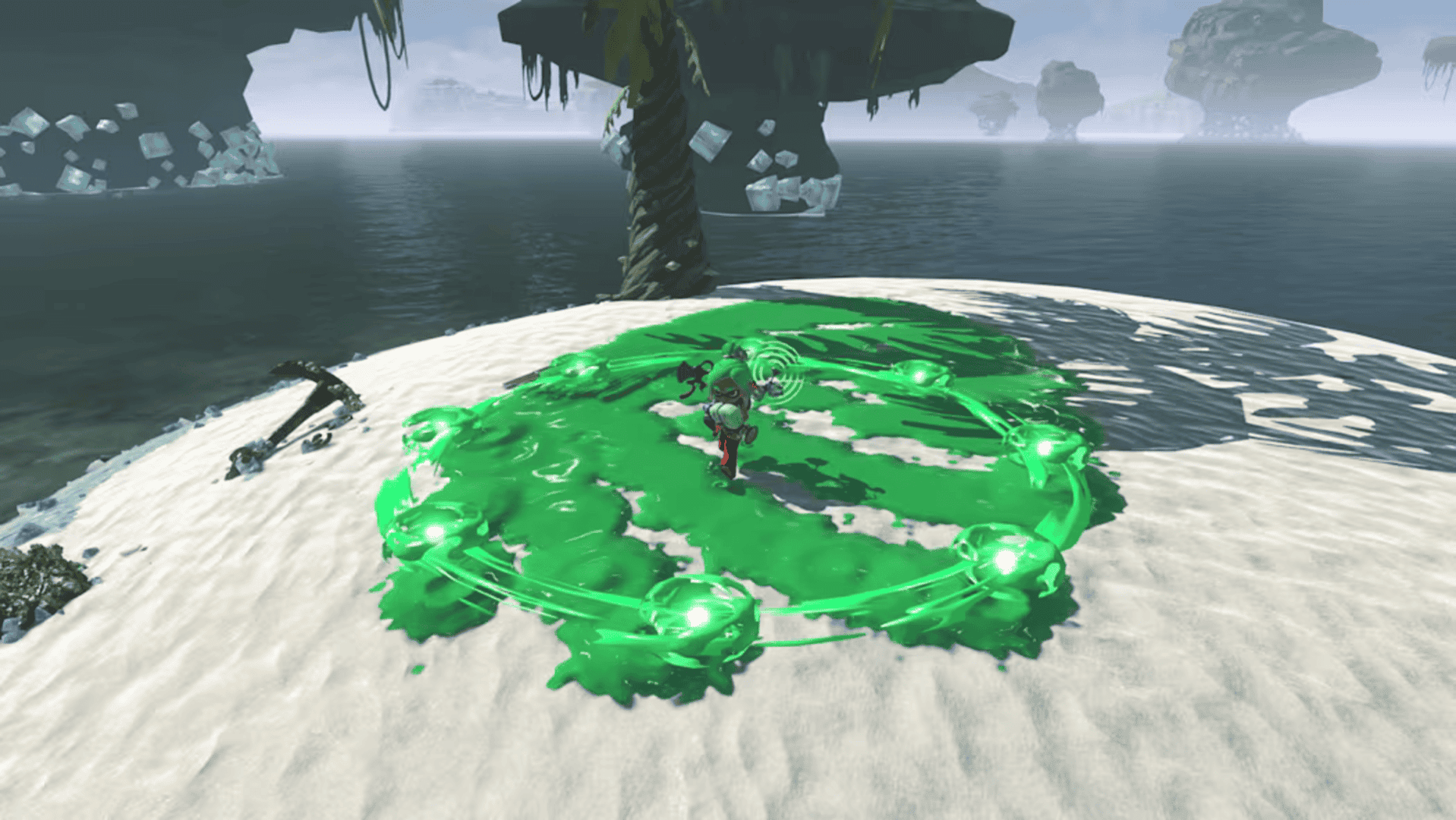 Open area island with ink