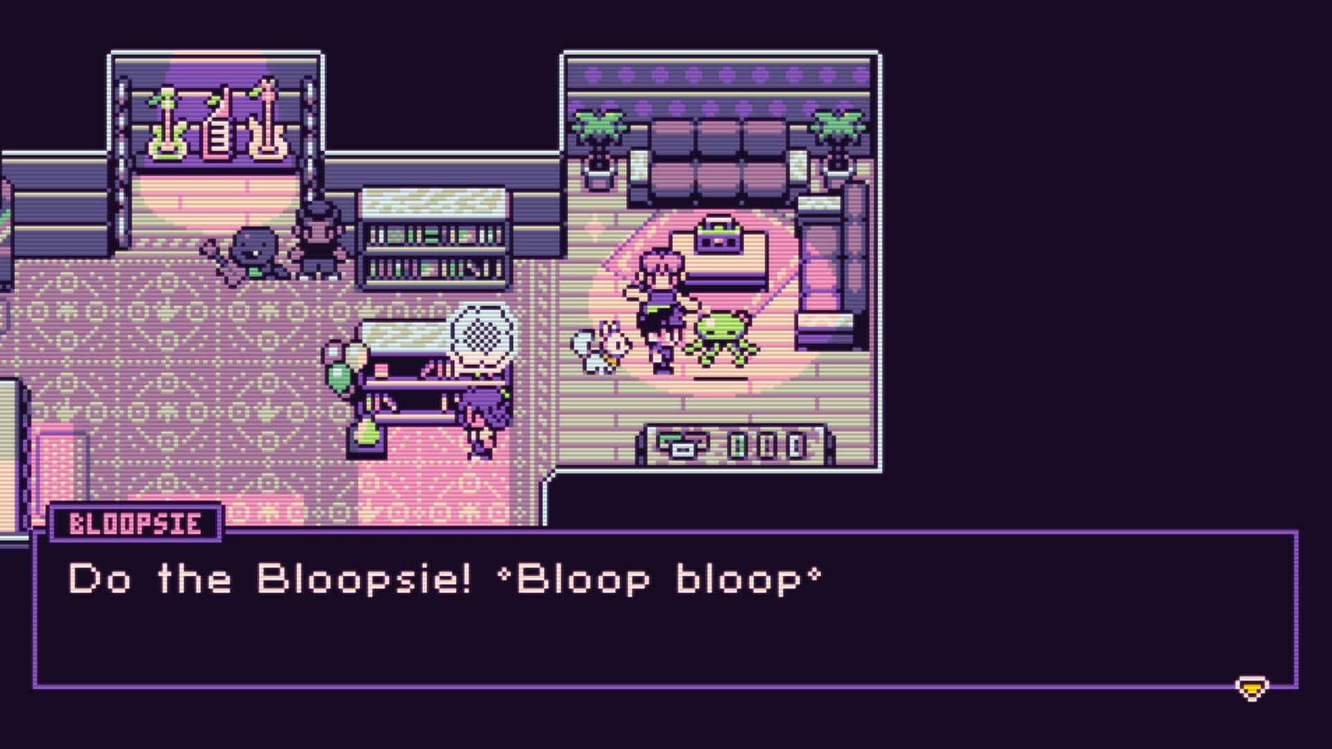 Screenshot of Petal Runner showing Cali and a HanaPet.