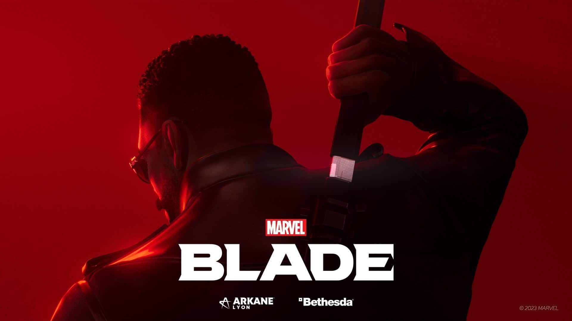 Cover art for the Blade game. Featuring logos of Marvel, Arkane Lyon and Bethesda