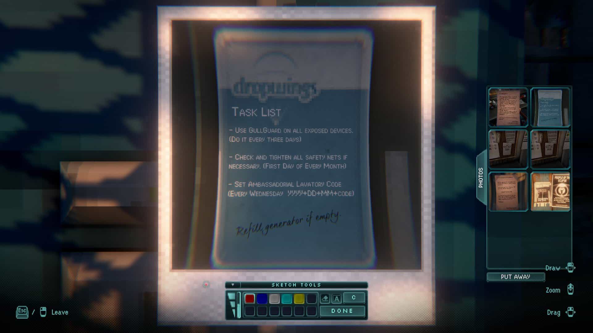 A screenshot of a polaroid picture in Dimhaven.