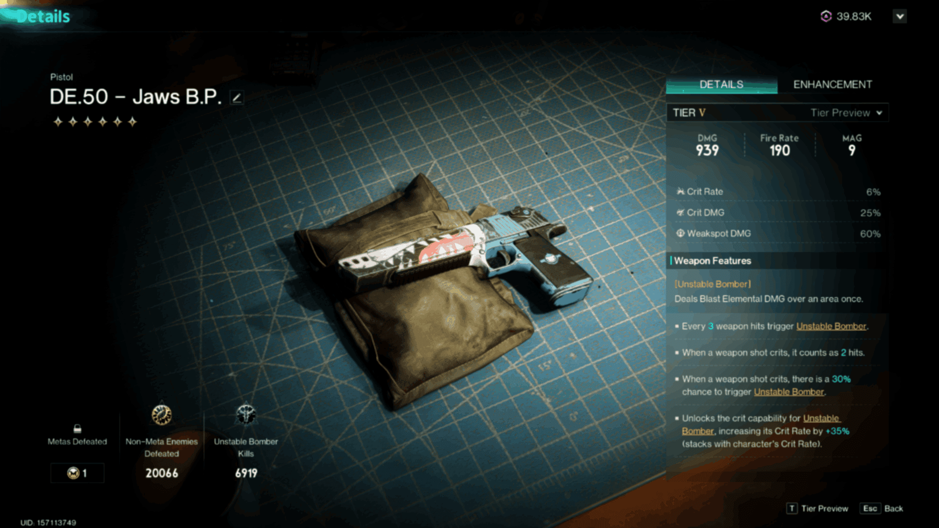 A screenshot of the Jaws from Once Human