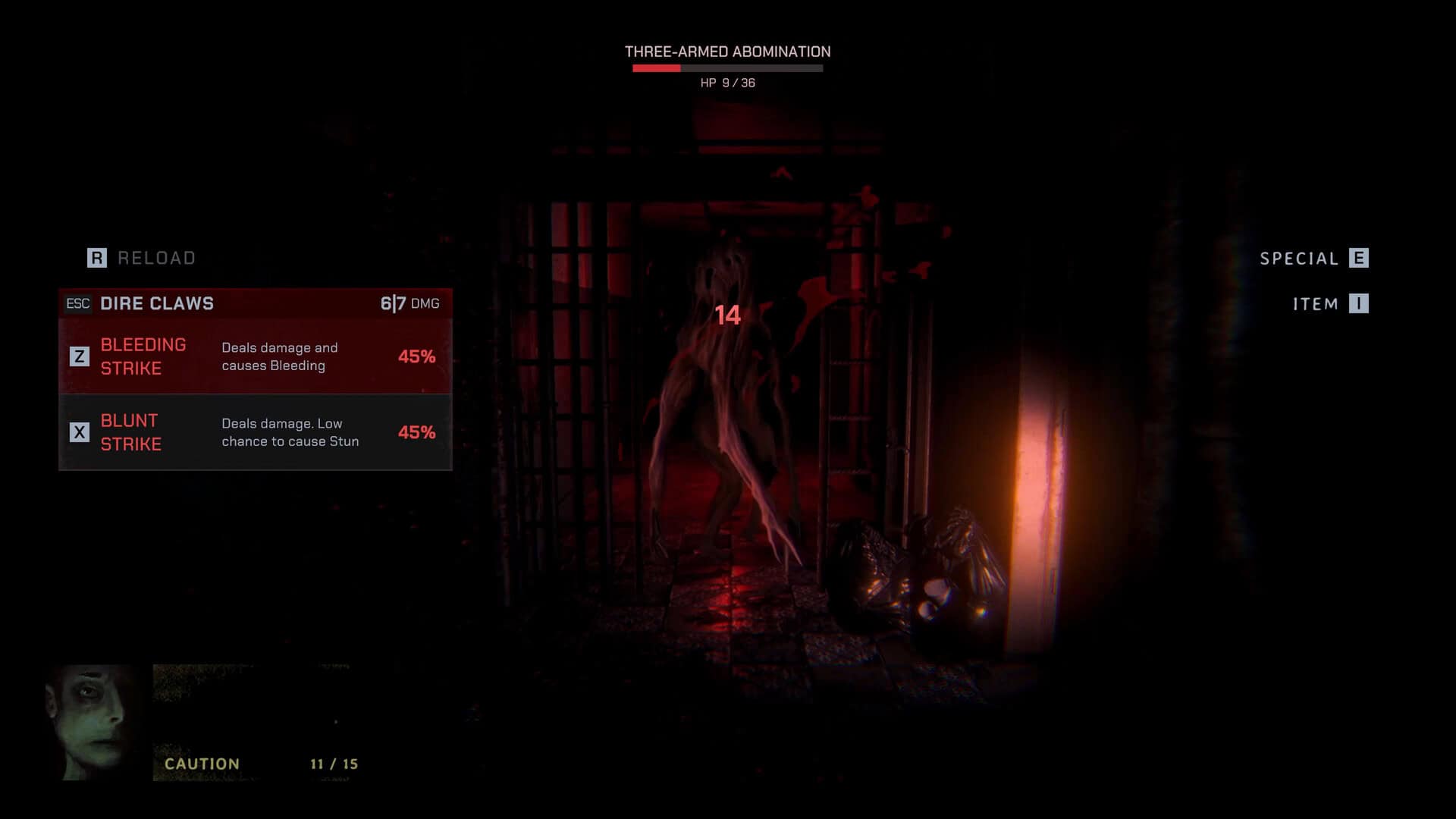 A screenshot of an enemy encounter in Lurks Within Walls