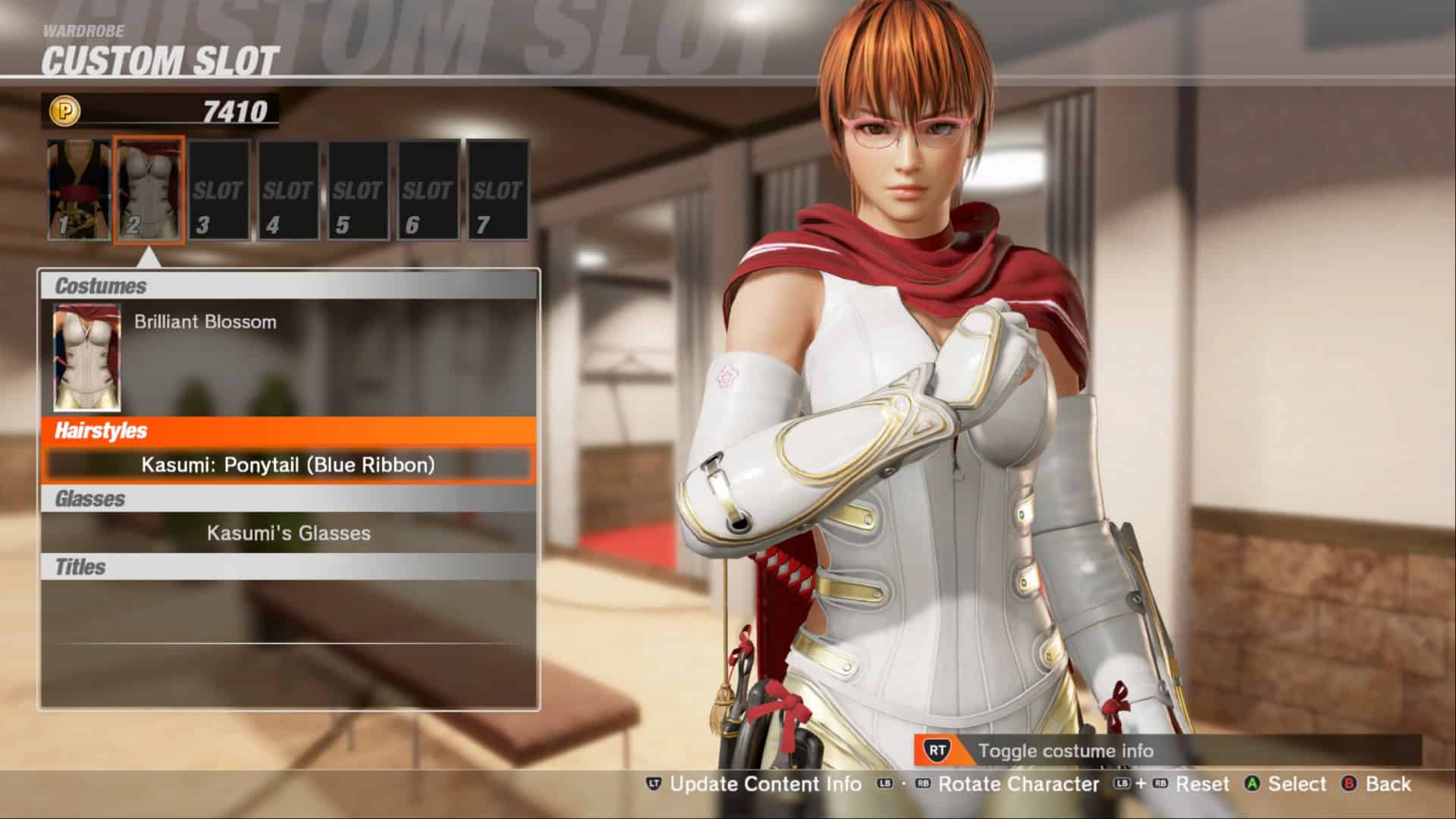 Dead or Alive 6 Last Round customization menu 
