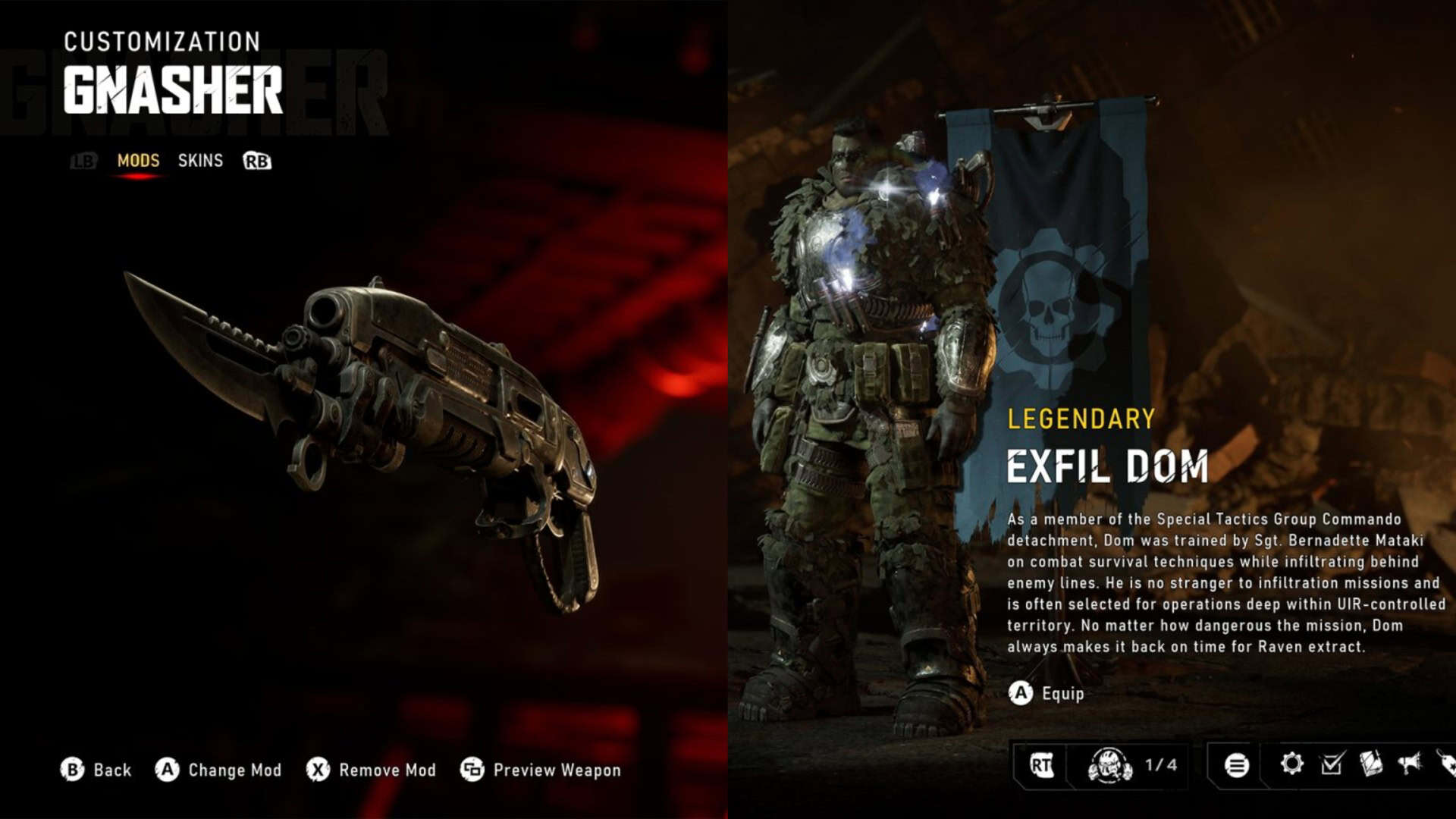Gears of War E-day multiplayer menu