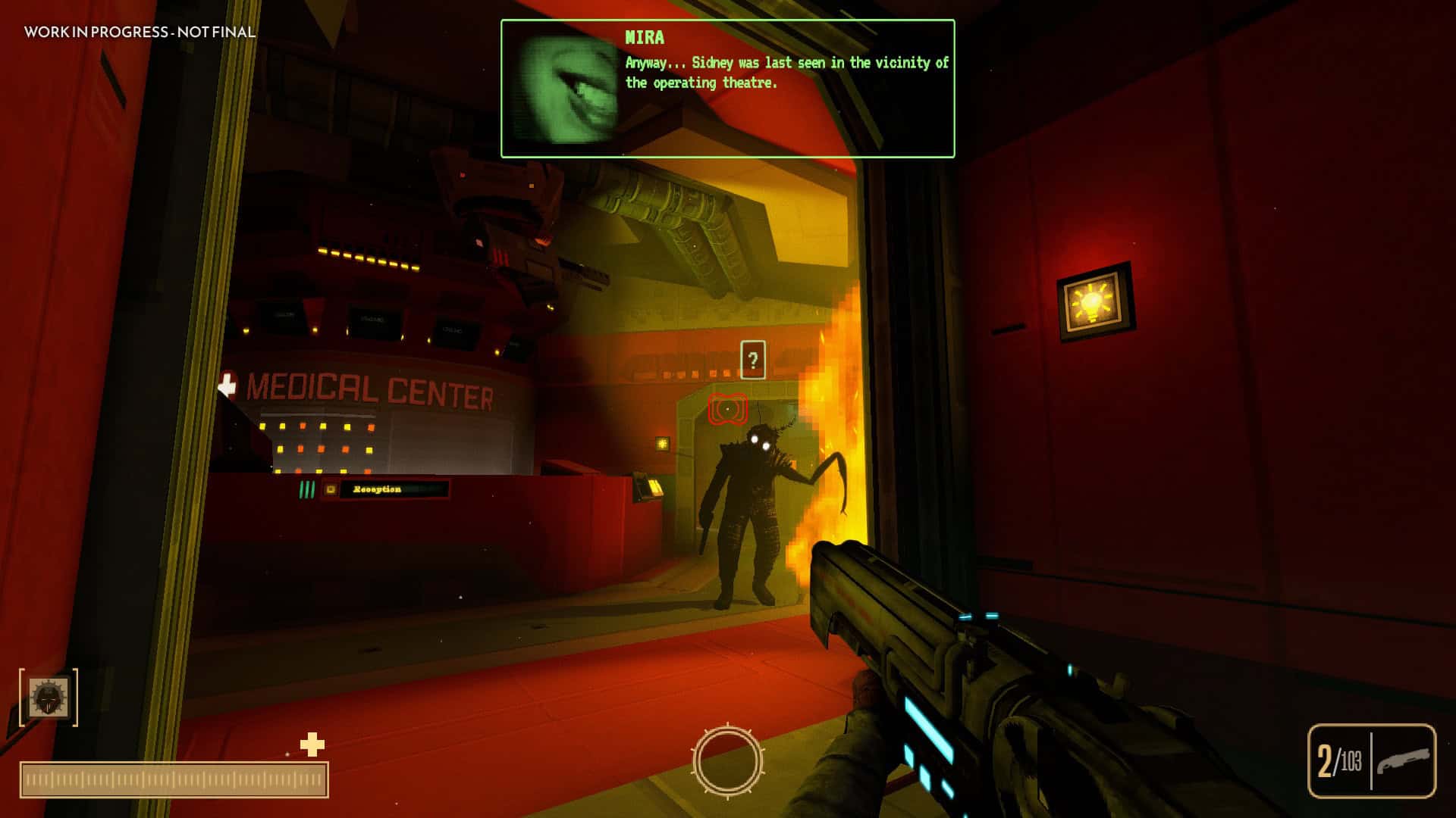 A screenshot of an enemy encounter in RetroSpace
