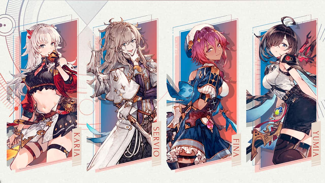 Portrait of Atelier Karia's JRPG party members