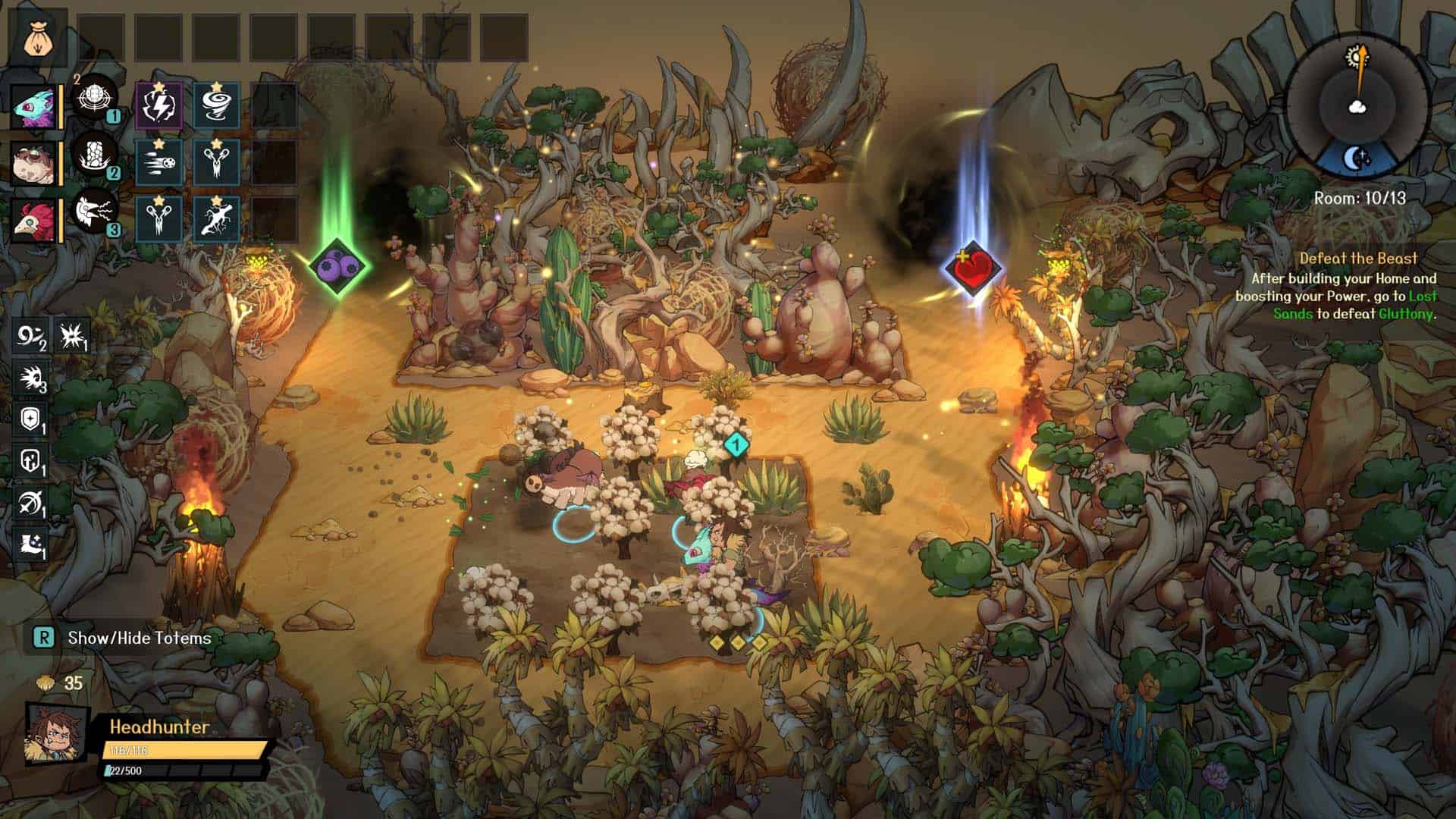 A cotton plant room in Dinotica.