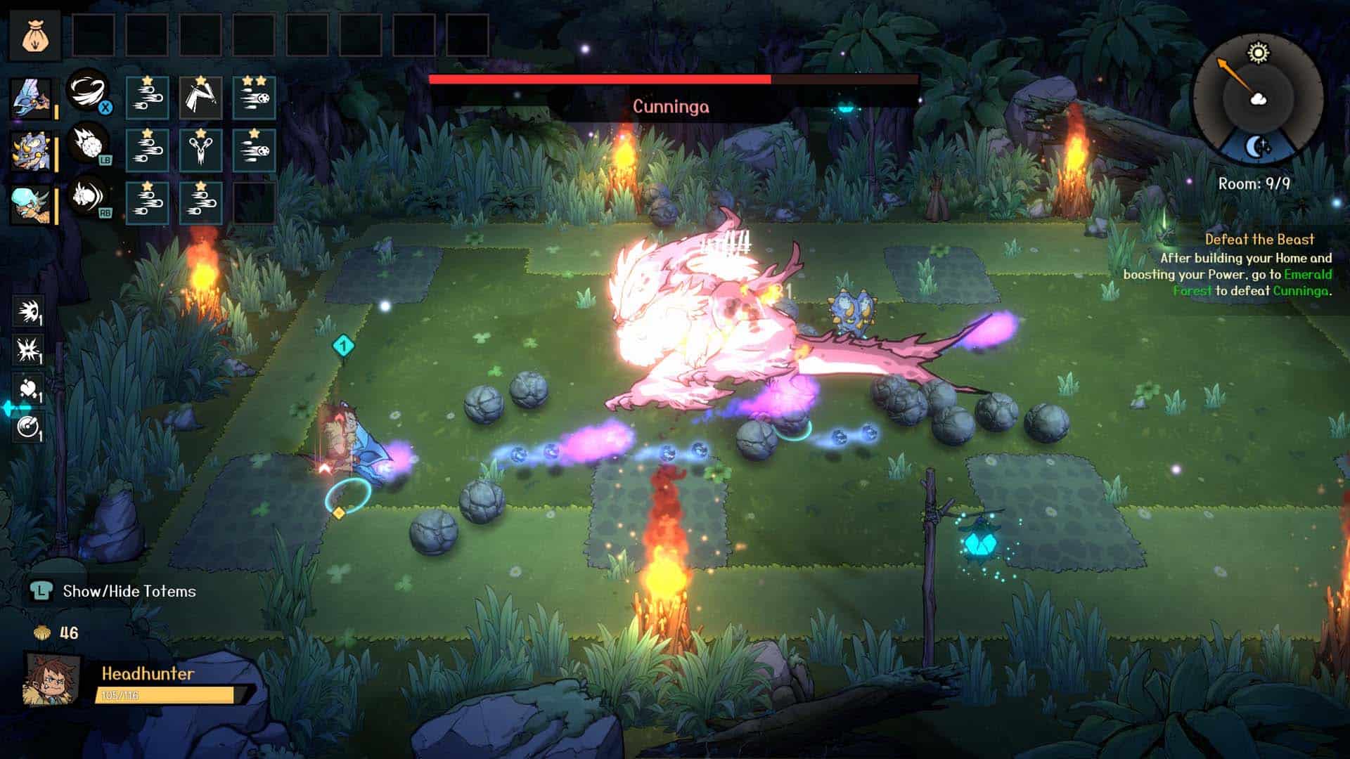 The Cunninga boss battle in Dinotica.