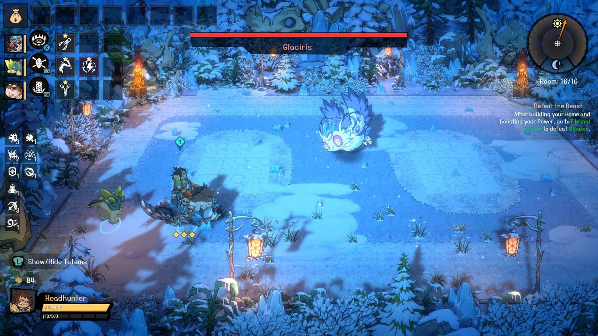 The Glaciris boss battle in Dinotica.