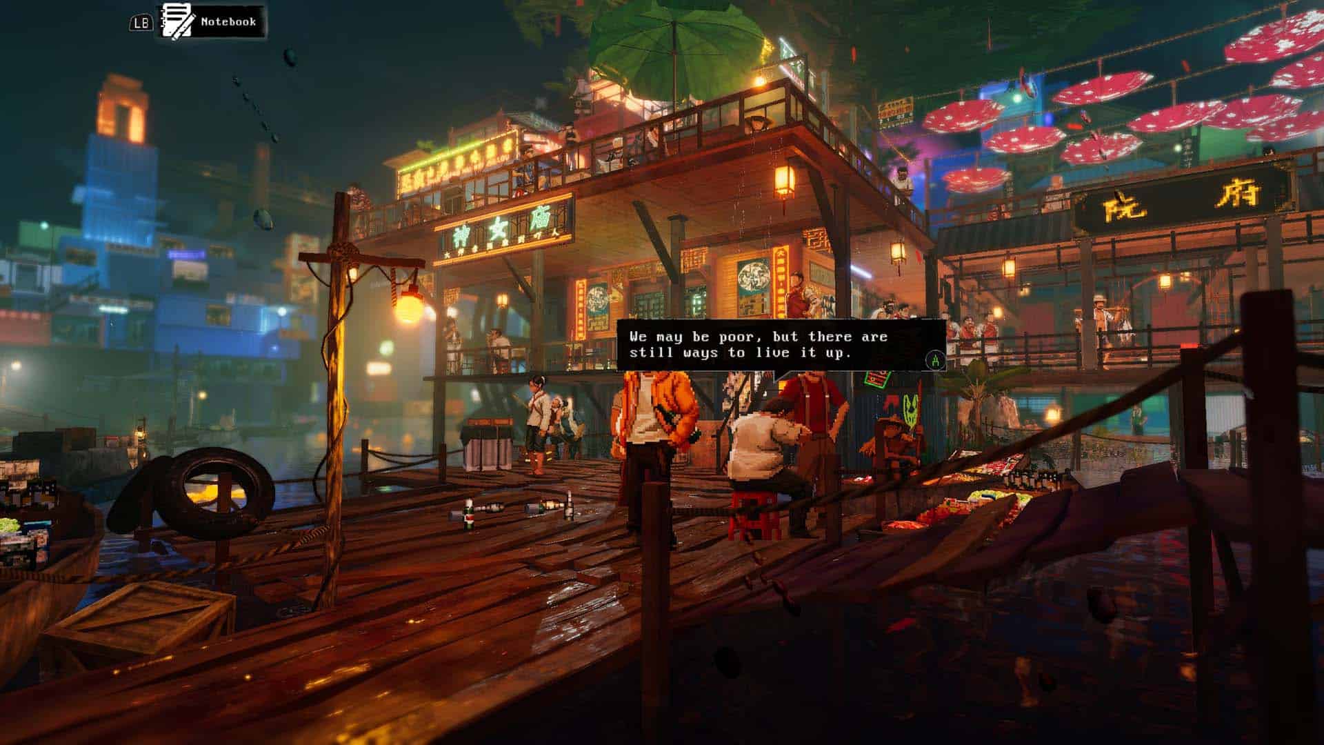 Listening to a conversation in Kill the Shadow.