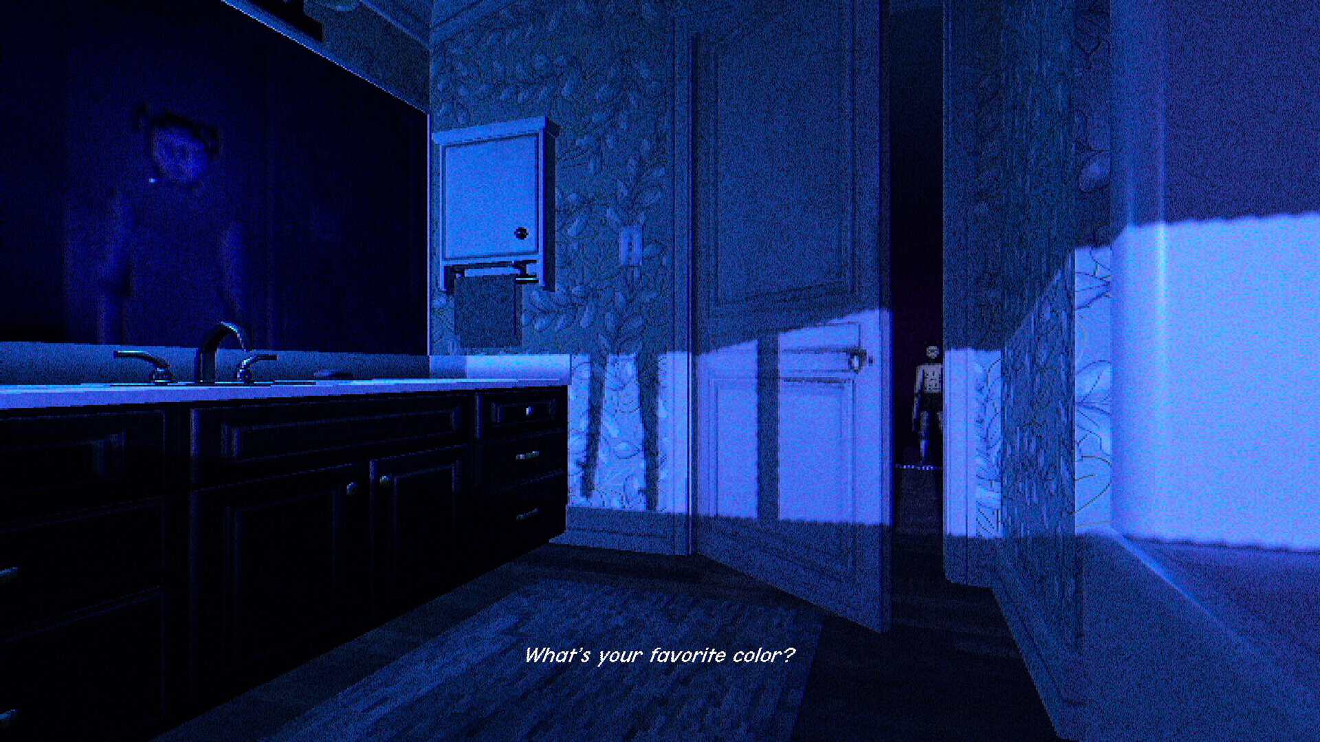 A screenshot of someone in the mirror in T.W.I.R.L