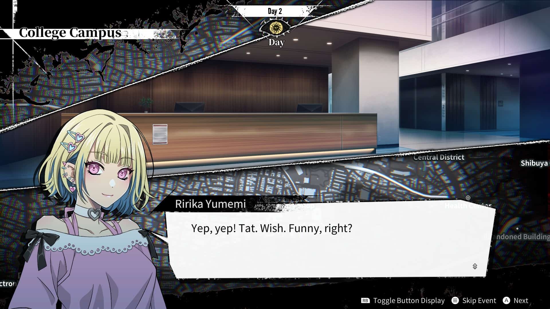A blone anime character talking about tattoos