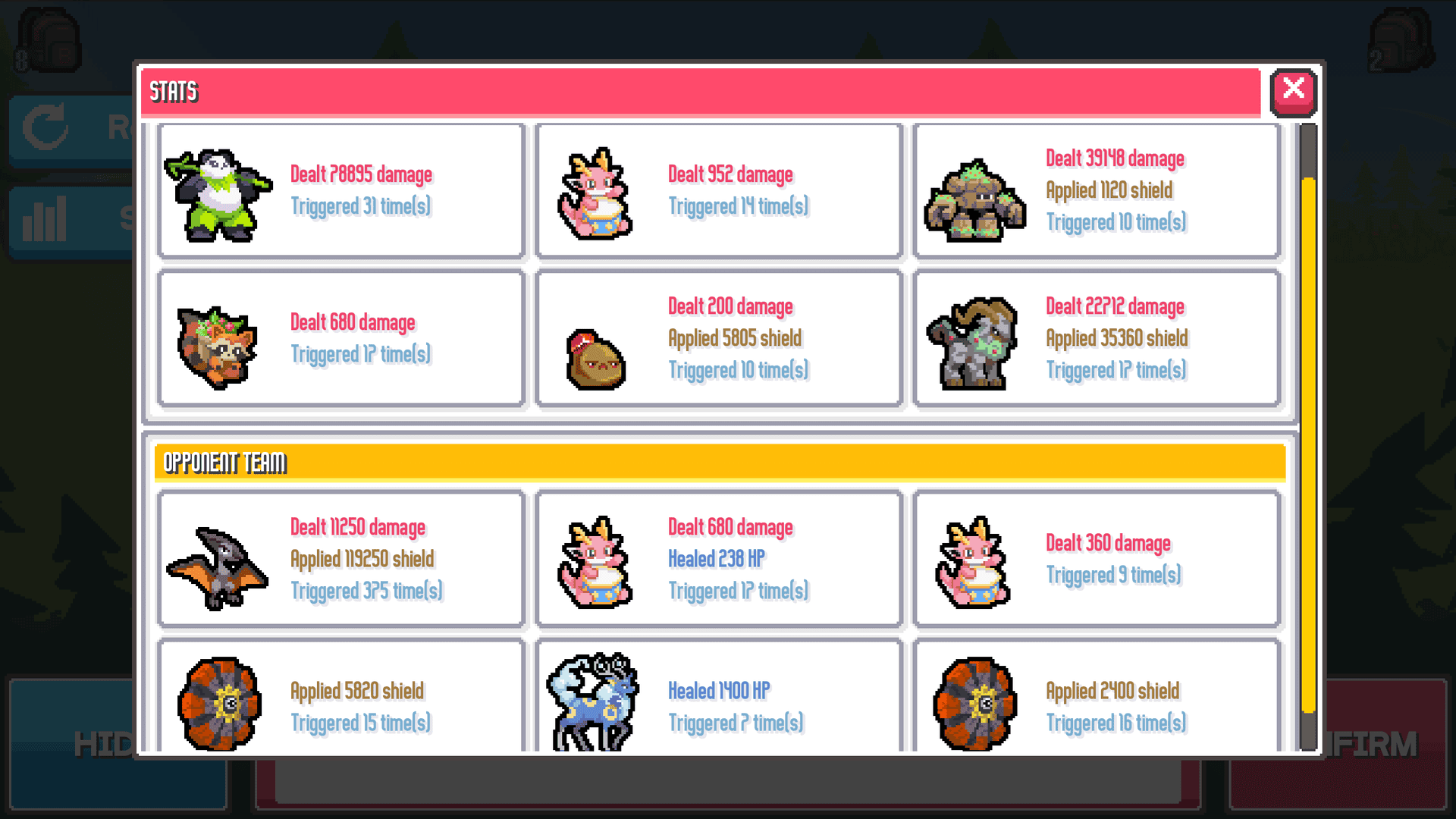 Batomon stats screen
