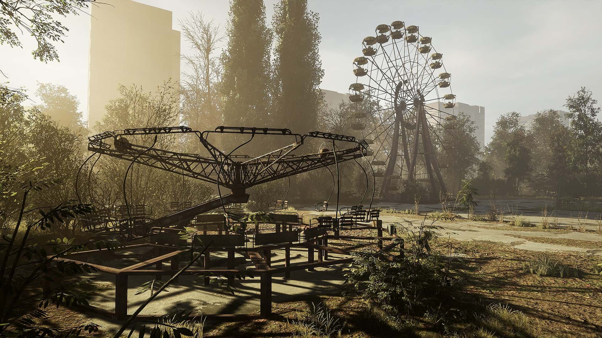 Chernobylite screenshot of an abandoned park