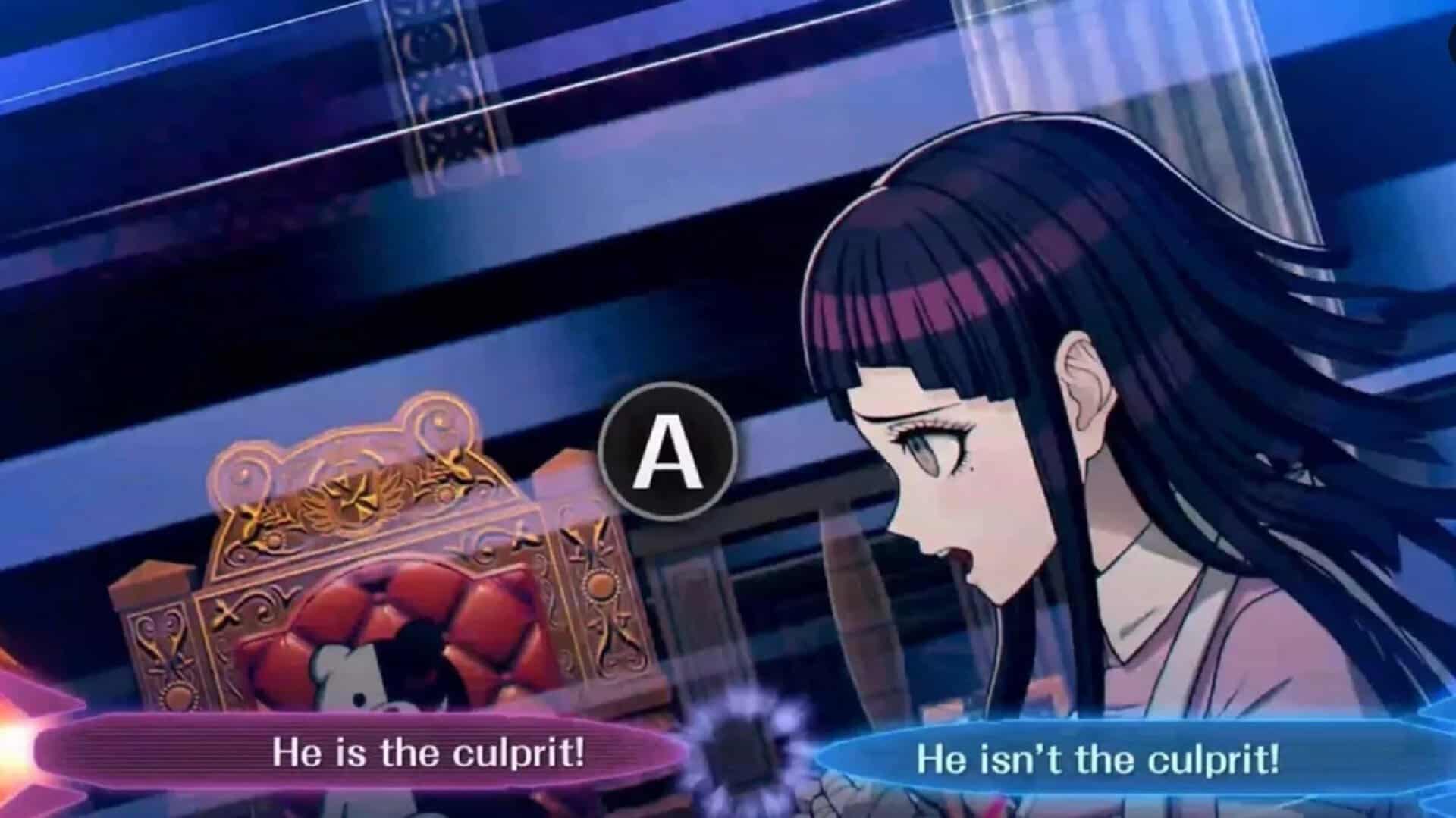 Mikan and a choice of a culprit in Danganronpa 2x2