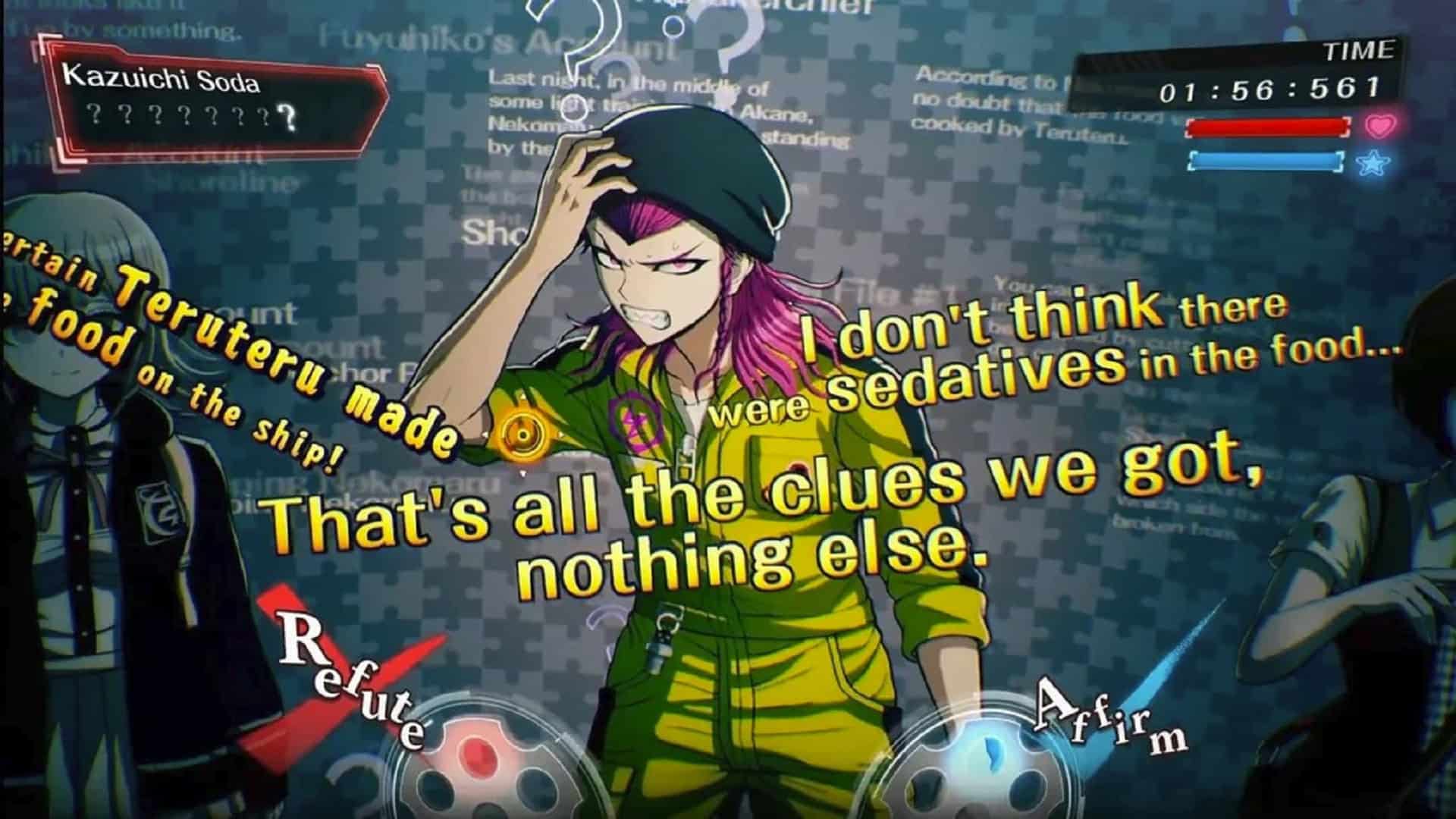 Kazuichi in a minigame in Danganronpa 2x2