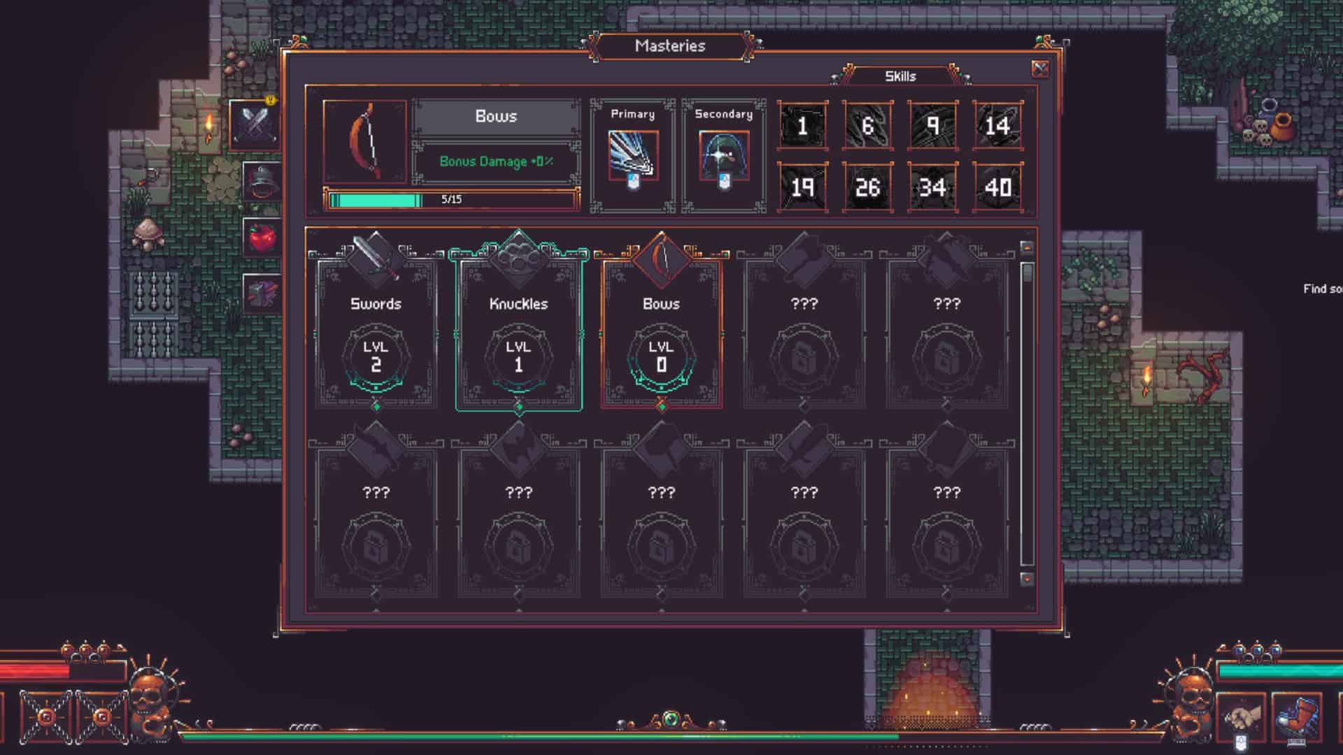 Emberville weapons menu