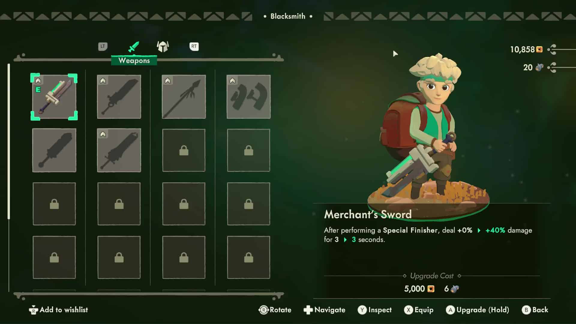 Moonlighter 2 weapon upgrades
