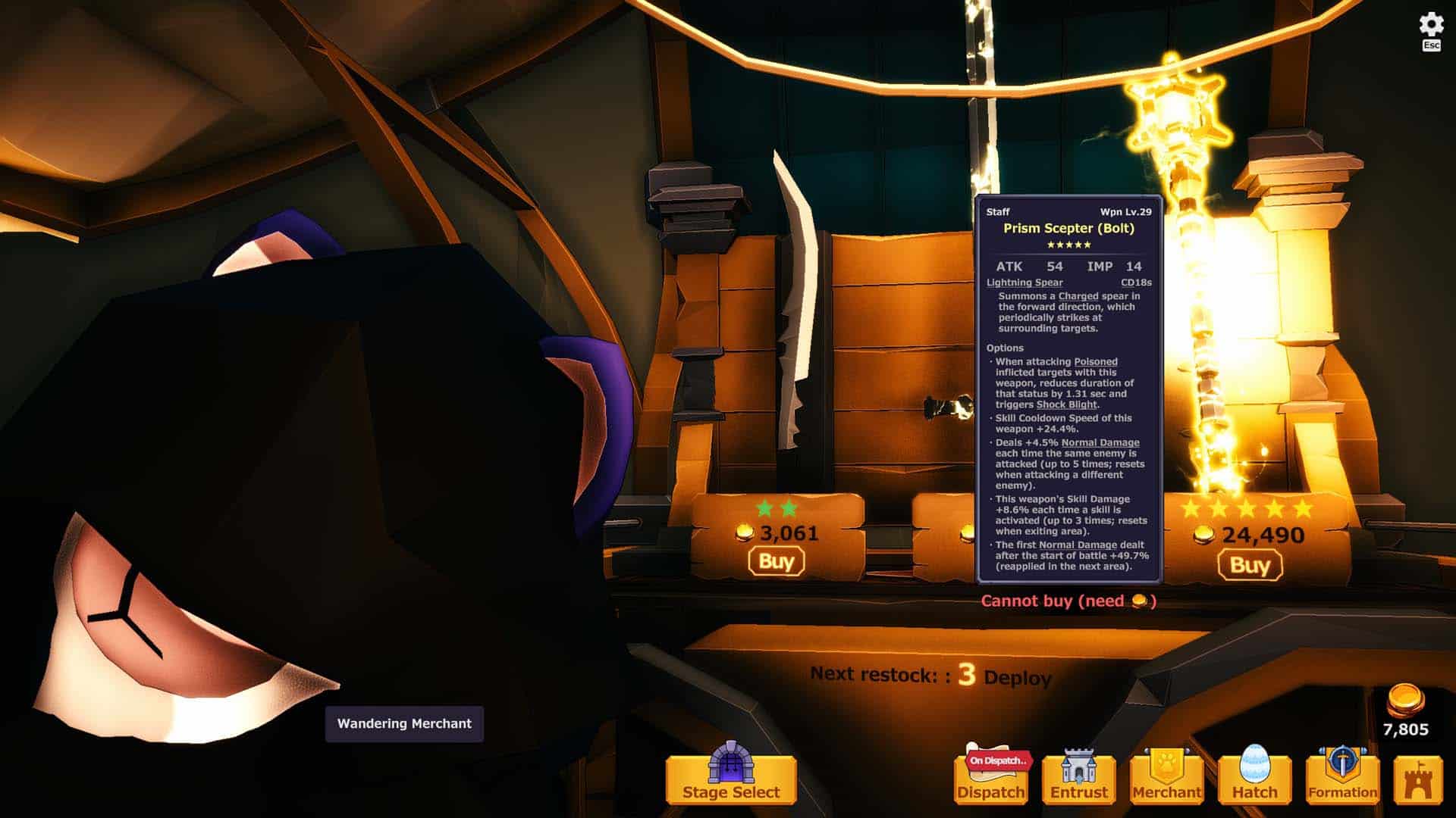 A merchant selling items in Mythmon: Mythic Monsters.