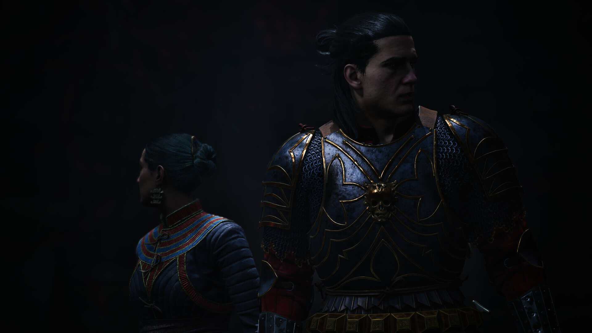 A screenshot of Coen with Lacra in The Blood of Dawnwalker
