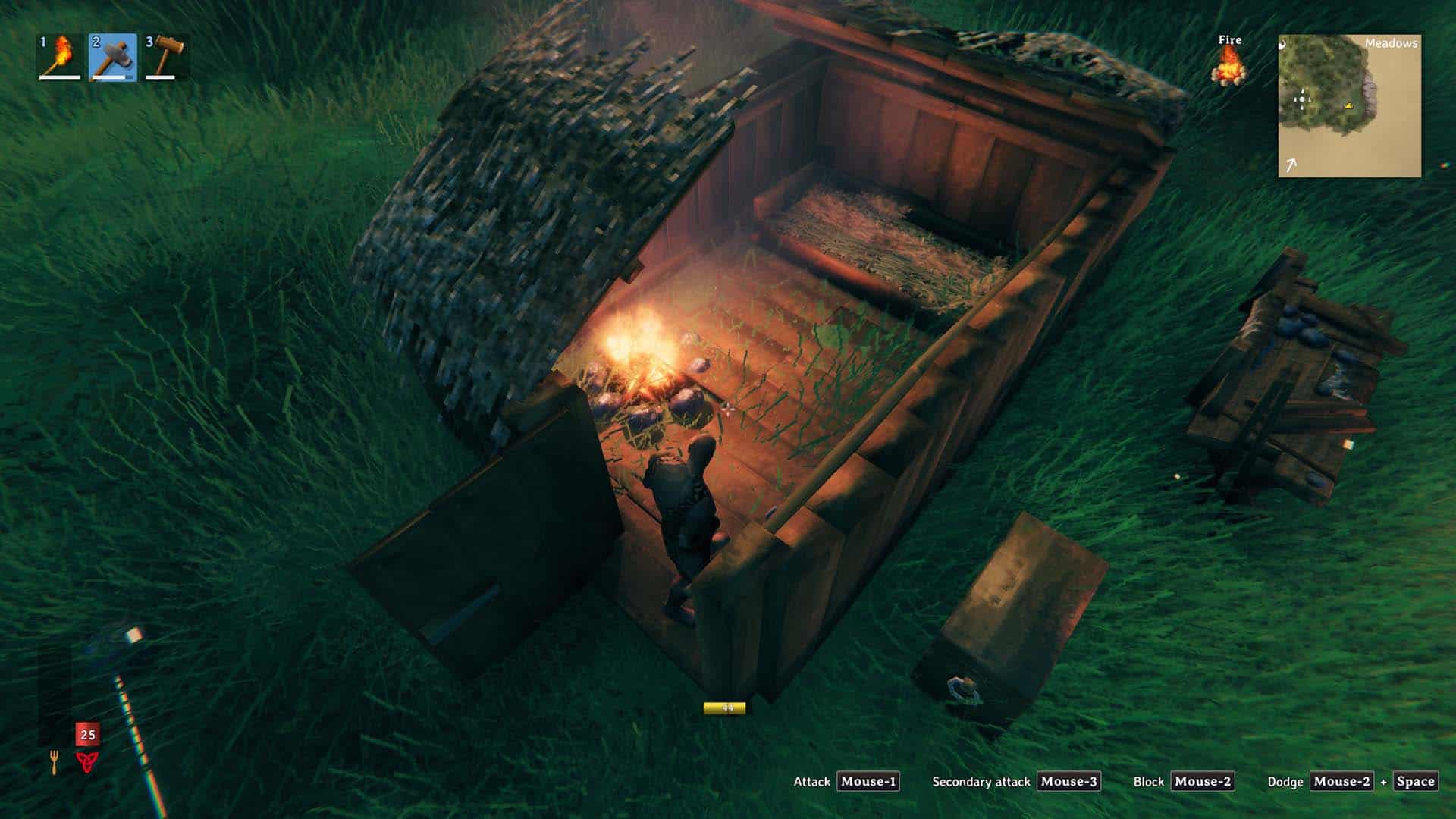 A small house in Valheim.