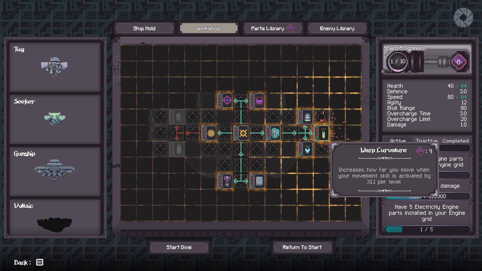Screenshot of Cloudbreaker's airship skill tree