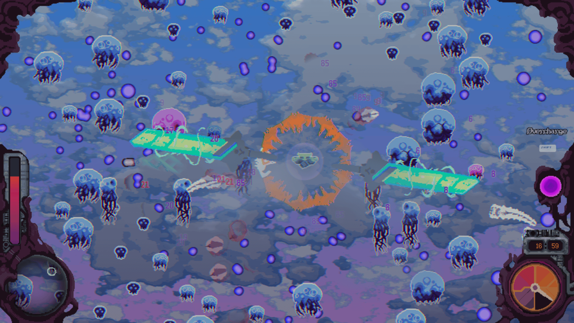 Screenshot of Cloudbreaker's energy swords