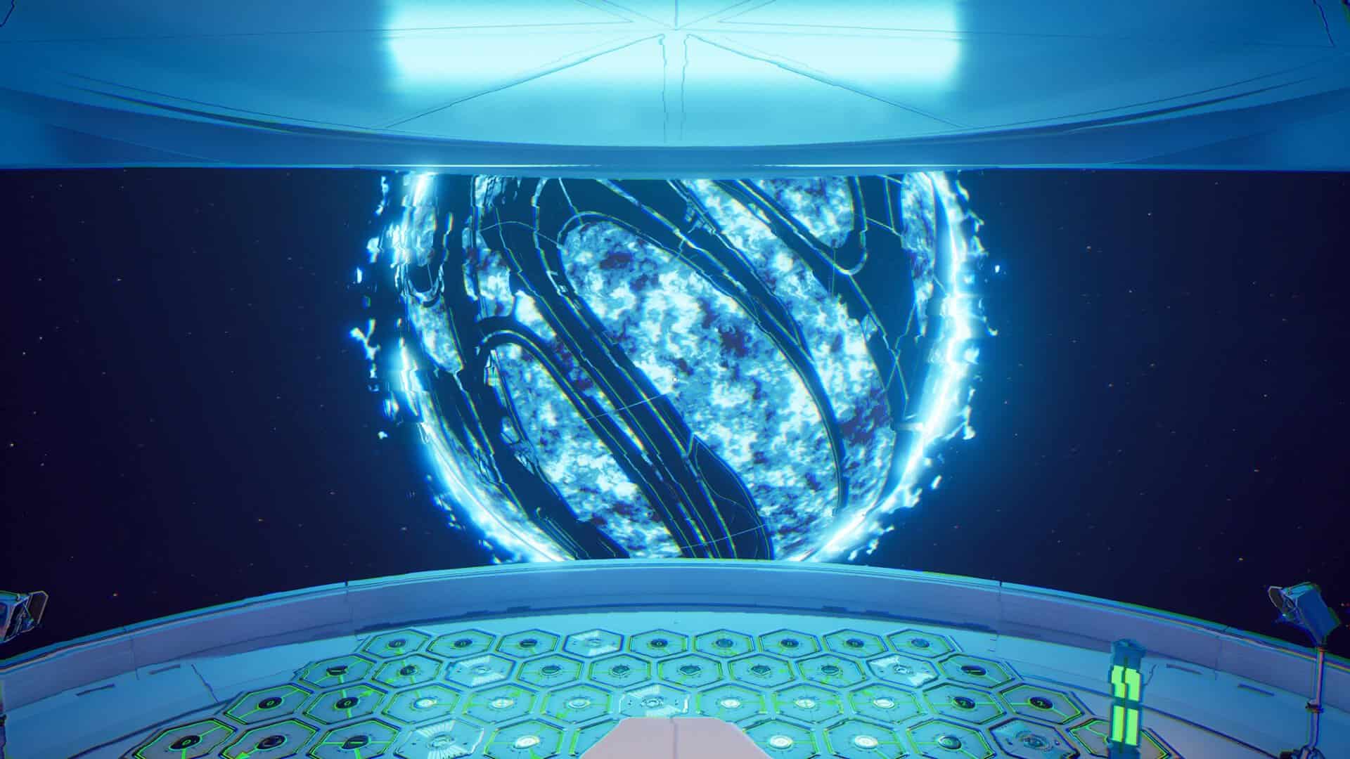 The blue dwarf sun in Rivage.