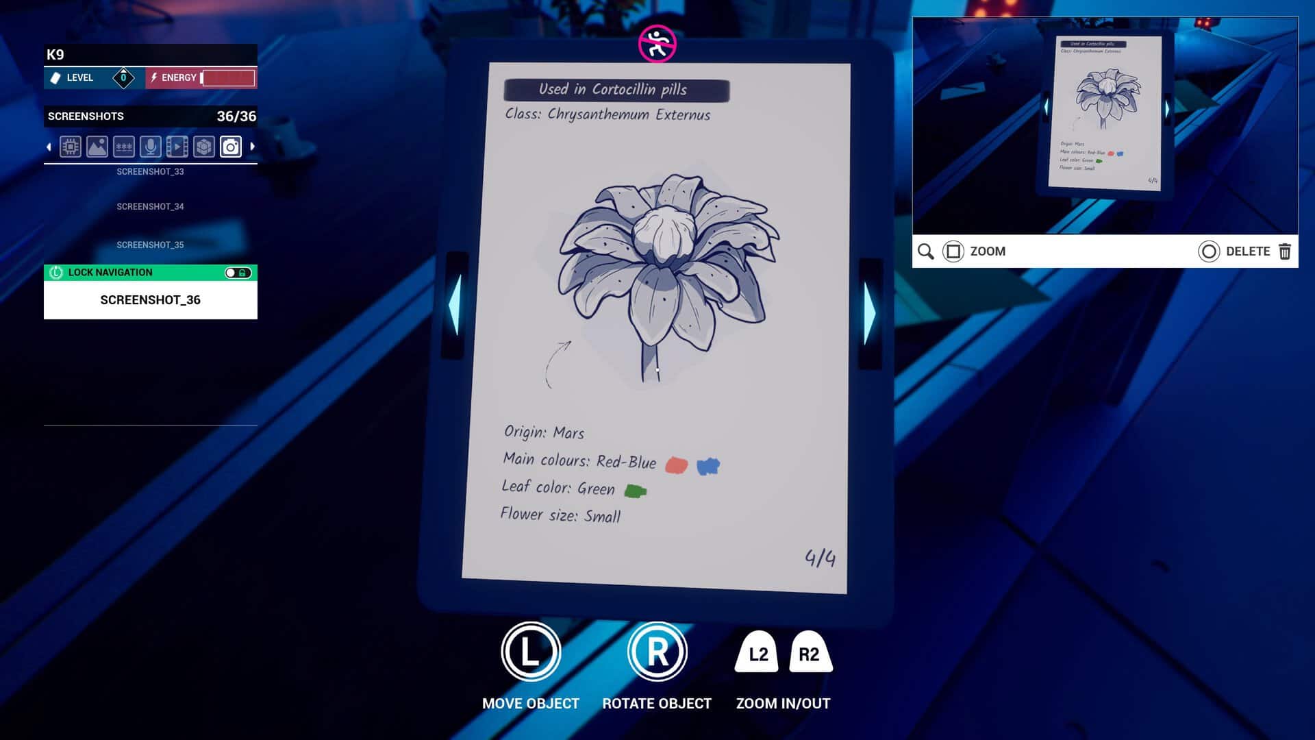 A note that contains an image of a flower in Rivage