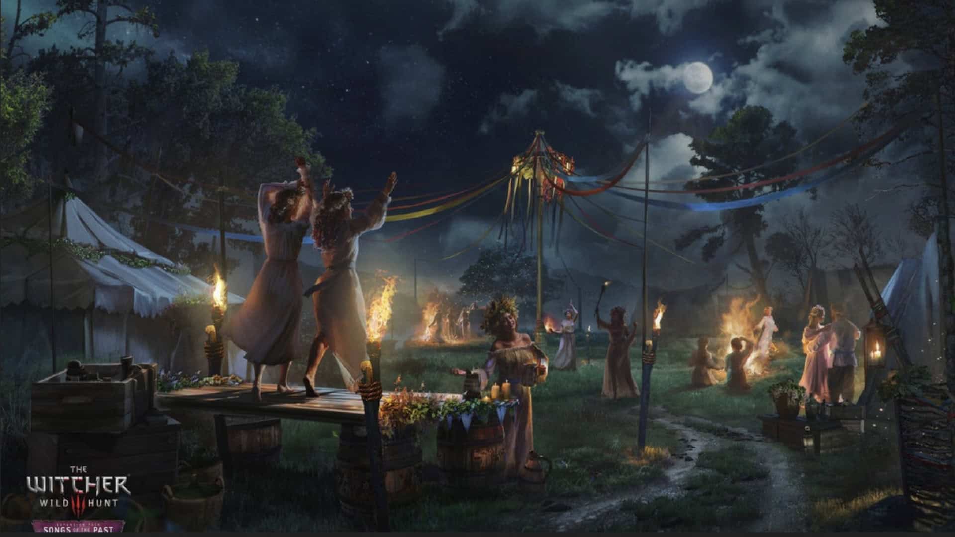 Promotional image for Songs of the Past showing Letten citizens celebrating Belleteyn