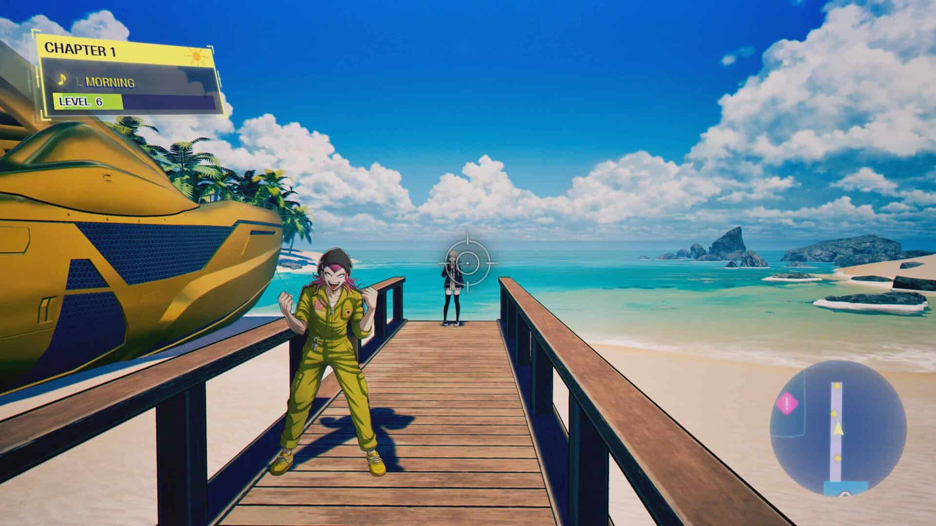 Danganronpa 2x2 golden boat on a beach