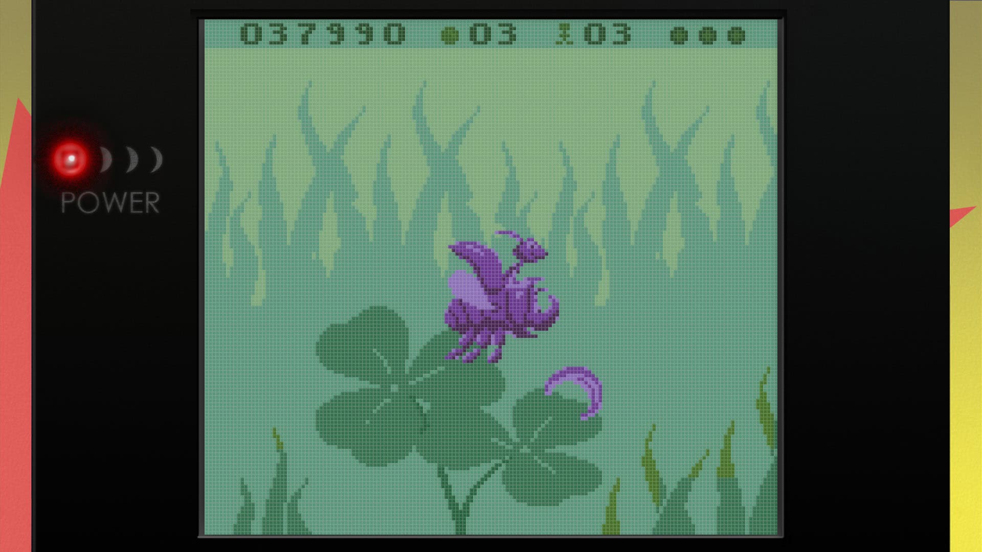 Flik flying on Dim in A Bug's Life on the Game Boy Color in Toy Story: Retro Roundup!