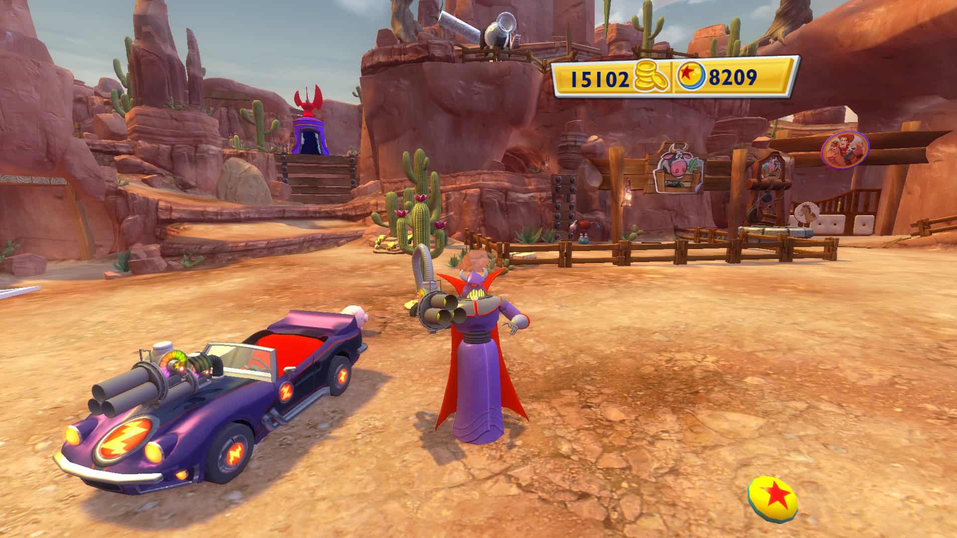 Zurg in Toy Story 3 standing next to his car