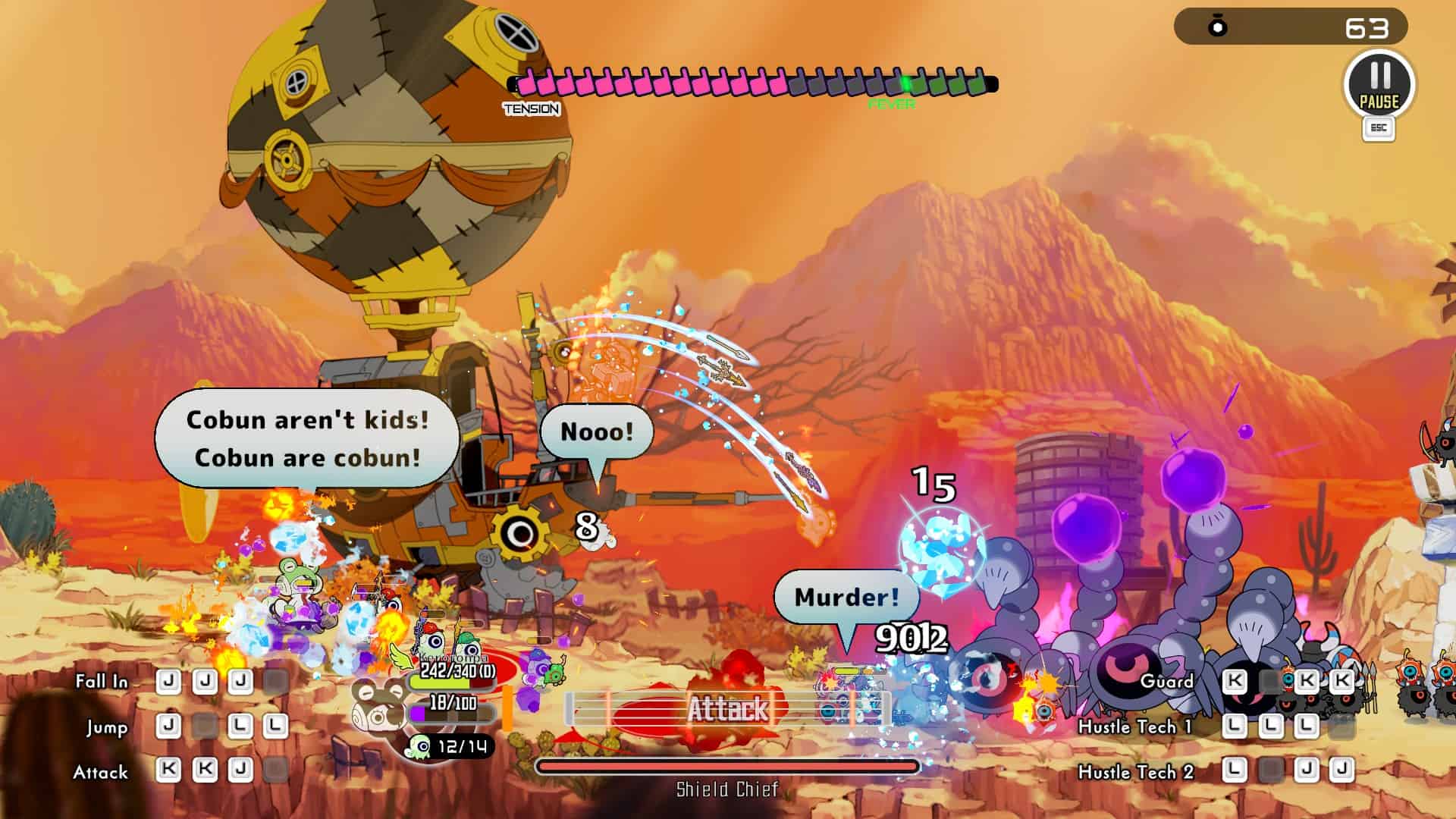 Cobuns screaming about how they're not kids, they're cobun. Another one screams "Murder!"