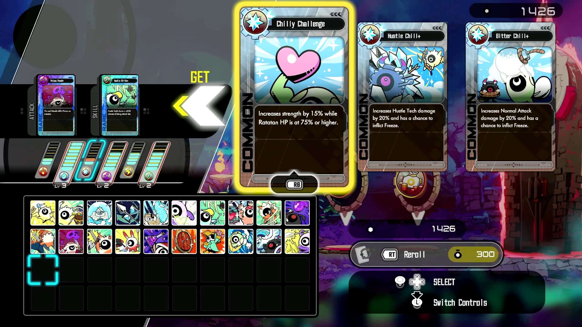 Ice cards for Ratatan, including a damage buff for being above 75% health