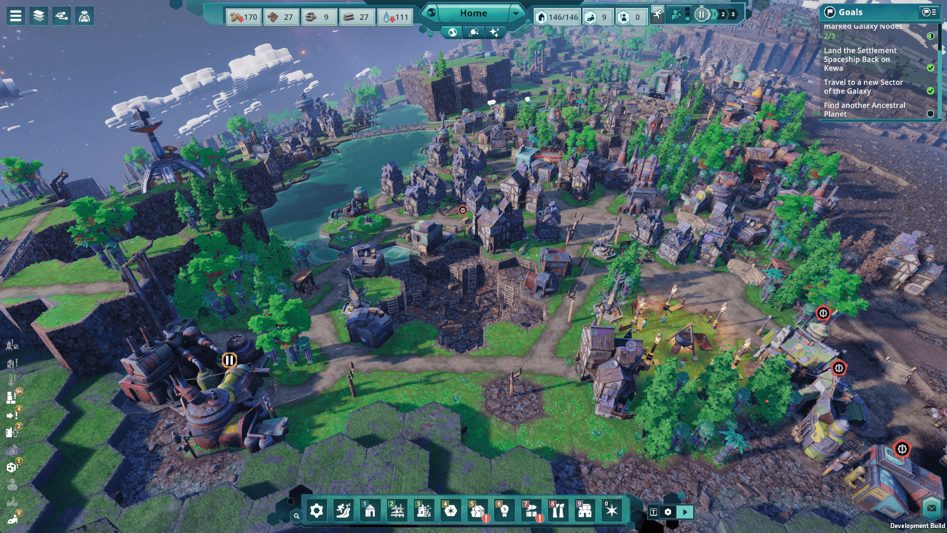 A bustling city on the back of Kewa the whale.