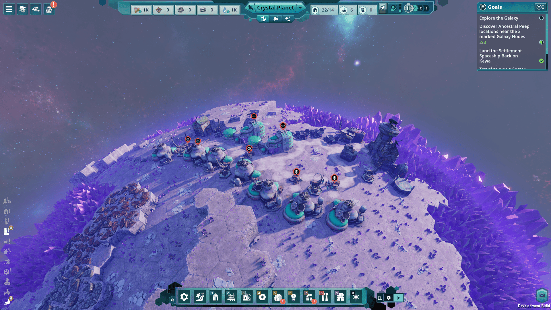 A purple outpost planet